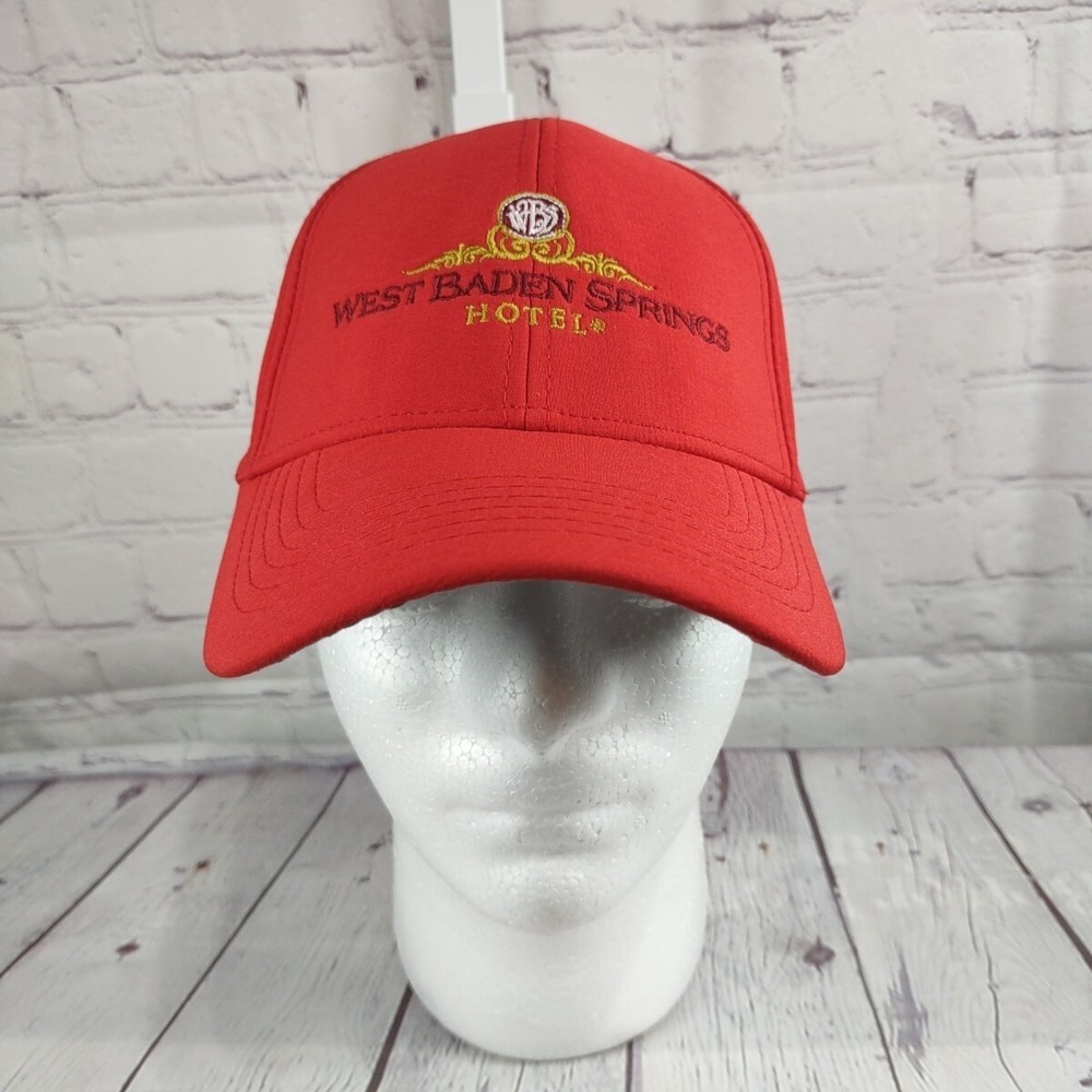 West Baden Springs Hotel Hat Cap Strapback Red Adjustable Embroidered Logo - Picture 1 of 8